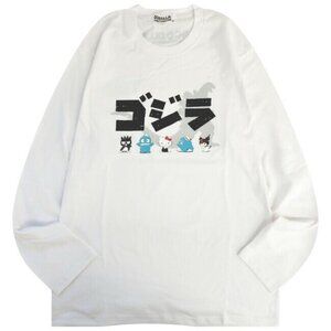 NEW Sanrio x Godzilla Character White Long Sleeve Tee
